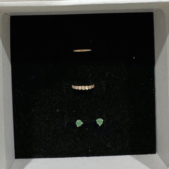 NEW Mejuri Earrings - Essential Cuff, Diamond Ear Cuff, Mini Studs (14k Gold) - Picture 3 of 12